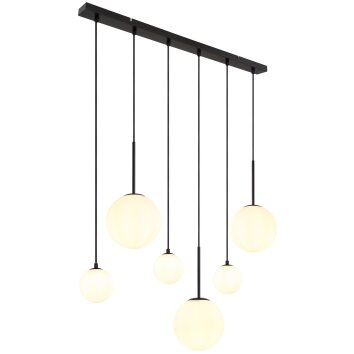 Globo HALLIE Hanger Zwart, 6-lichts