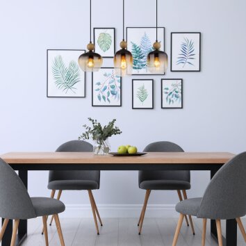 Globo COMMY Hanger Zwart, 3-lichts