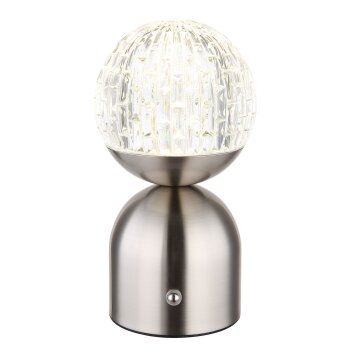 Globo JULSY Tafellamp LED Nikkel mat, 1-licht