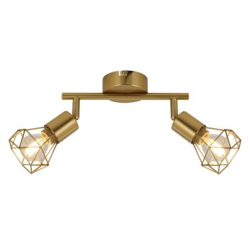 Globo XARA Plafondlamp Goud, 2-lichts