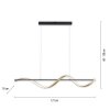 Paul Neuhaus Q-SWING Hanglamp LED Antraciet, Goud, 1-licht, Afstandsbediening