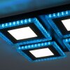 Leuchten-Direkt ACRI Plafondlamp LED Zwart, 2-lichts, Afstandsbediening