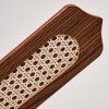 Morea plafondventilator Oud messing, Hout donker, 1-licht