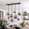 Koyoto Hanger - Glas Chroom, Rookkleurig, 8-lichts