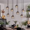 Koyoto Hanger - Glas Chroom, Duidelijk, Rookkleurig, 8-lichts
