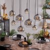 Koyoto Hanger - Glas Chroom, Duidelijk, Rookkleurig, 8-lichts