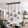 Koyoto Hanger - Glas Chroom, Duidelijk, Rookkleurig, 8-lichts