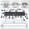 Koyoto Hanger - Glas Chroom, Duidelijk, Rookkleurig, 8-lichts