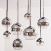 Koyoto Hanger - Glas Chroom, Duidelijk, Rookkleurig, 8-lichts