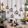 Koyoto Hanger - Glas Chroom, Duidelijk, Rookkleurig, 8-lichts