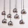 Koyoto Hanger - Glas Chroom, Duidelijk, Rookkleurig, 8-lichts