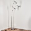 Lohobe Staande lamp Chroom, Zwart, 3-lichts