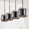 Lauden Hanger - Glas Chroom, Rookkleurig, 4-lichts