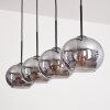 Apedo Hanger - Glas Rookkleurig, 4-lichts