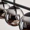 Gastor Hanglamp - Glas Chroom, Rookkleurig, 4-lichts