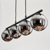 Gastor Hanglamp - Glas Chroom, Rookkleurig, 4-lichts