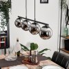 Gastor Hanglamp - Glas Chroom, Rookkleurig, 4-lichts