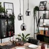 Vevino Hanger - Glas Chroom, Rookkleurig, 3-lichts