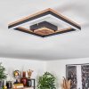 Cascada Plafondlamp LED Bruin, houtlook, Zwart, 1-licht