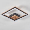 Cascada Plafondlamp LED Bruin, houtlook, Zwart, 1-licht