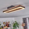 Cascada Plafondlamp LED Bruin, houtlook, Zwart, 1-licht