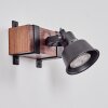 Safari Muurlamp Donkerbruin, Zwart, 1-licht