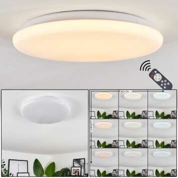 Melres Plafondlamp LED Wit, 1-licht, Afstandsbediening