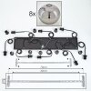 Apedo Hanger - Glas Rookkleurig, 8-lichts