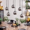 Koyoto Hanger - Glas Chroom, Rookkleurig, 6-lichts