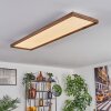 Longvic Plafondlamp LED houtlook, Zwart, 1-licht