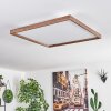 Longvic Plafondpaneel LED Bruin, houtlook, Zwart, 1-licht