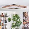 Longvic Plafondpaneel LED Bruin, houtlook, Zwart, 1-licht