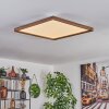 Longvic Plafondpaneel LED Bruin, houtlook, Zwart, 1-licht