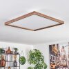 Longvic Plafondpaneel LED Bruin, houtlook, Zwart, 1-licht
