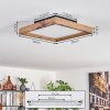 Longvic Plafondpaneel LED Bruin, houtlook, Zwart, 1-licht