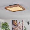 Longvic Plafondpaneel LED Bruin, houtlook, Zwart, 1-licht