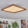 Longvic Plafondpaneel LED Bruin, houtlook, Zwart, 1-licht