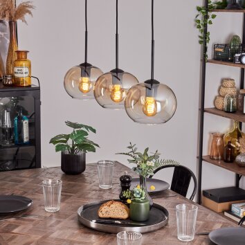 Apedo Hanger - Glas Amber, Duidelijk, 3-lichts