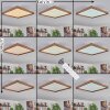 Longvic Plafondpaneel LED Bruin, houtlook, Zwart, 1-licht, Afstandsbediening