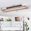 Longvic Plafondpaneel LED Bruin, houtlook, Zwart, 1-licht