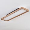Longvic Plafondpaneel LED Bruin, houtlook, Zwart, 1-licht