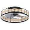 Eglo FRANA plafondventilator LED Zwart, 1-licht, Afstandsbediening