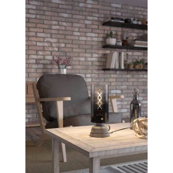 Eglo GARGRAVE Tafellamp Grijs, Messing, 1-licht