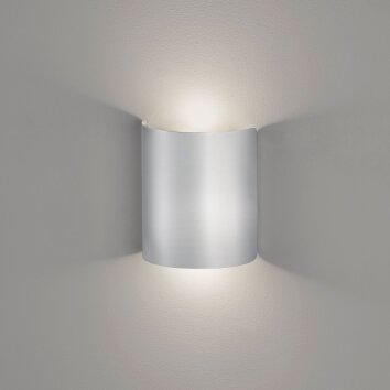 Fischer & Honsel Halv Muurlamp LED Zilver, 2-lichts