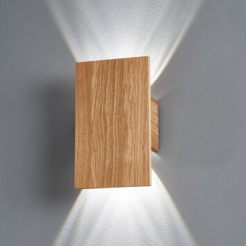 Fischer & Honsel SHINE-WOOD Muurlamp LED Natuurlijke kleuren, 4-lichts