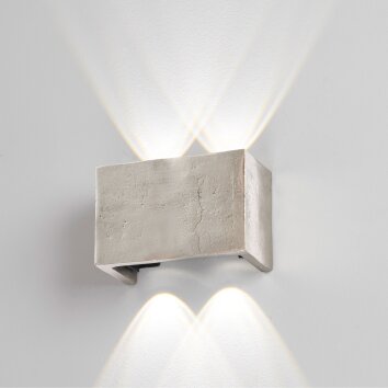 Fischer & Honsel Cog Muurlamp LED Nikkel mat, 4-lichts