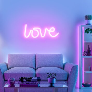 Leuchten-Direkt NEON-LOVE Decoratieve verlichting LED Roze, 1-licht