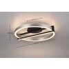 Trio Thompson Plafondlamp LED Aluminium gebürstet, 1-licht, Afstandsbediening, Kleurwisselaar