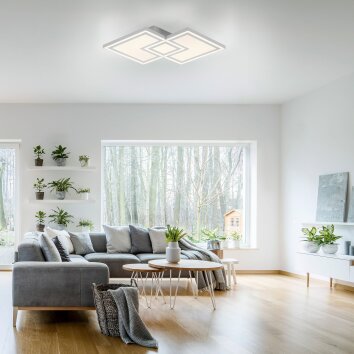 Leuchten-Direkt BEDGING Plafondpaneel LED Wit, 1-licht