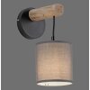 JUST LIGHT GERDA TRIBU Muurlamp Natuurlijke kleuren, Zwart, 1-licht